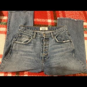 Reformation cynthia high waisted relaxed button fly